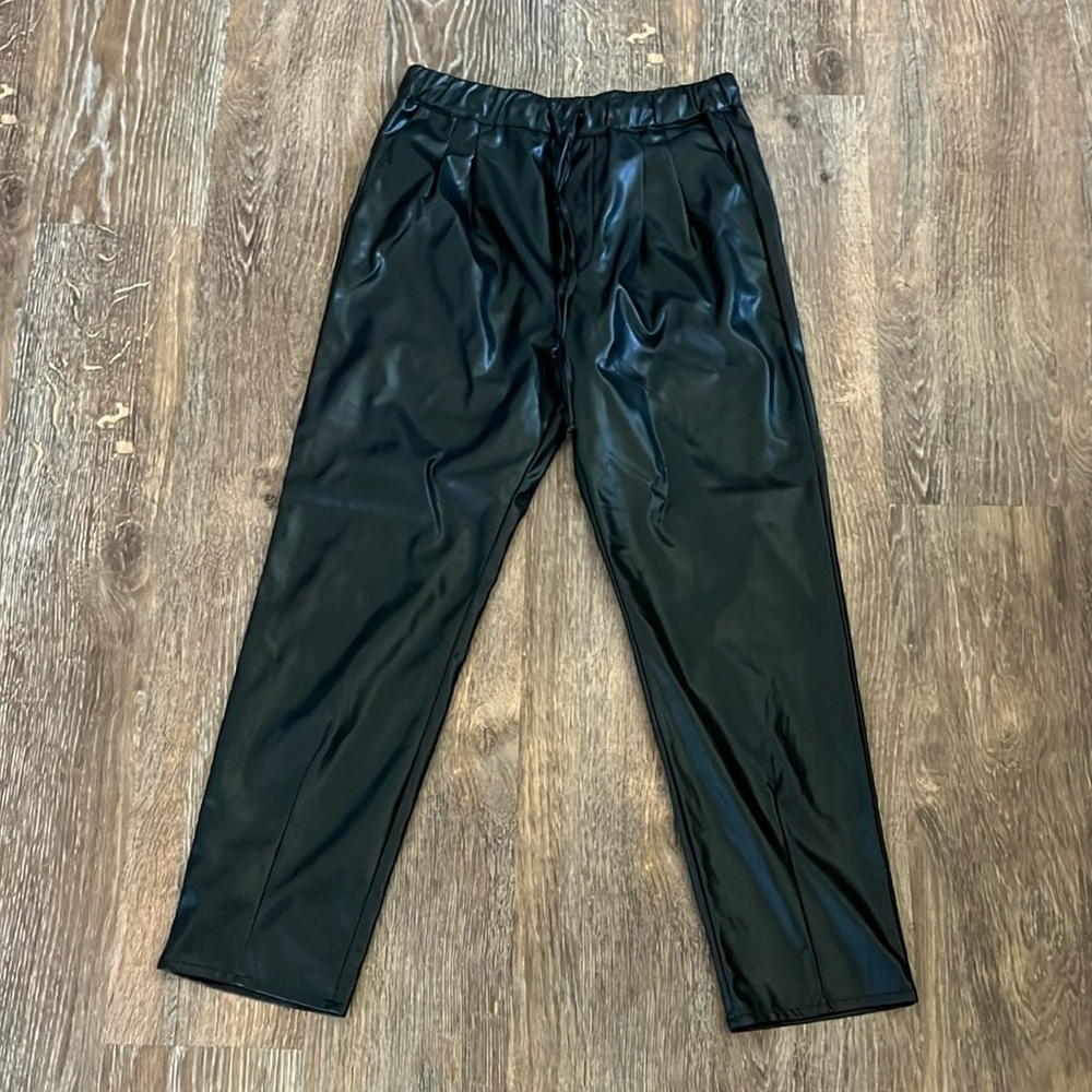 Pleather joggers never worn